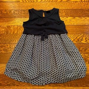 Baby GAP Navy Sleeveless Cotton Dress w Geometric Print Size 2T